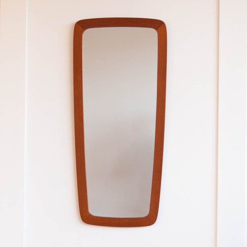 Miroir Scandinave vintage en teck 1960