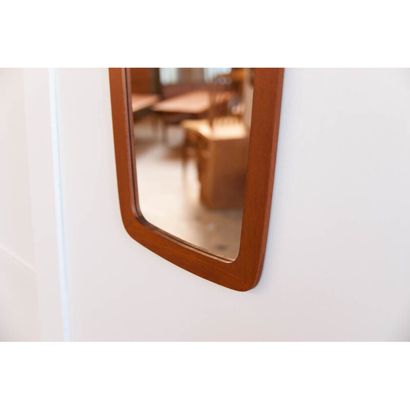 Miroir Scandinave vintage en teck 1960