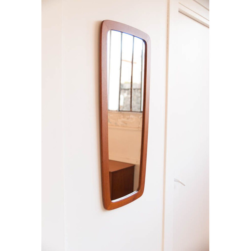 Miroir Scandinave vintage en teck 1960