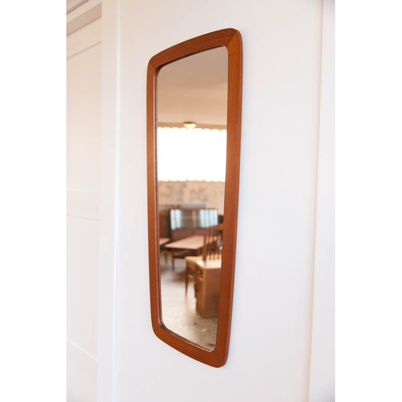 Vintage Scandinavian mirror in teak 1960s