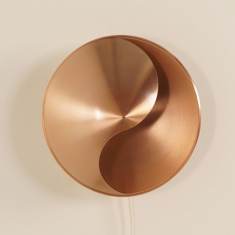 Vintage wall lamp Yin Yang by Hermian Sneyders de Vogel for Raak, 1970s