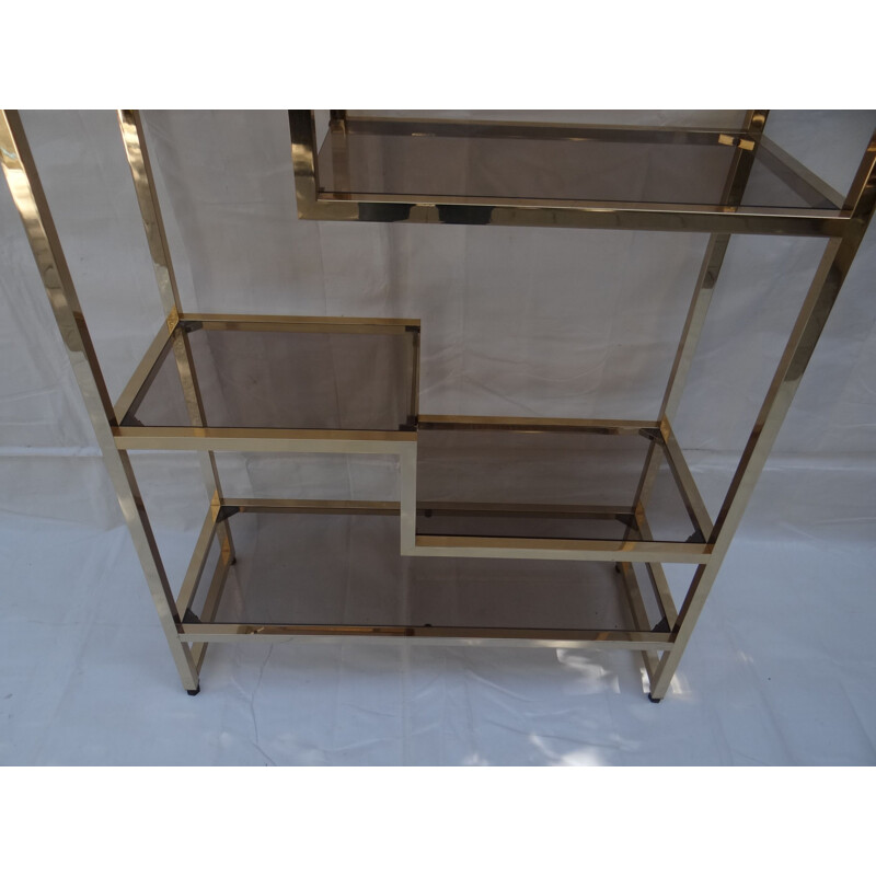 Vintage Bookcase in brass, 1970s