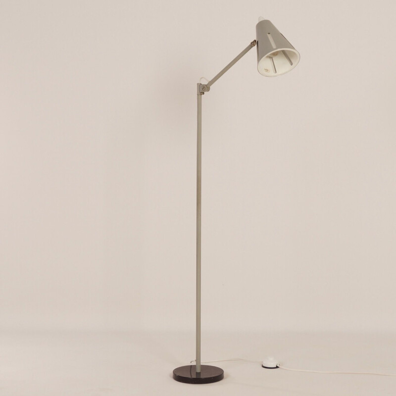 Vintage floor lamp Grey Sun Series Model 15 by H. Busquet for Hala, 1950s