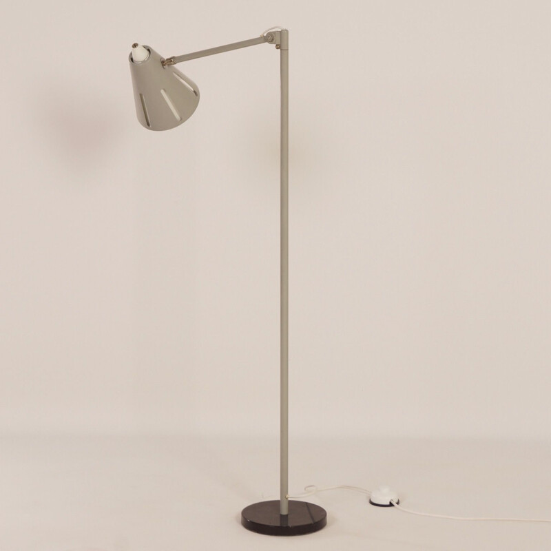 Vintage floor lamp Grey Sun Series Model 15 by H. Busquet for Hala, 1950s