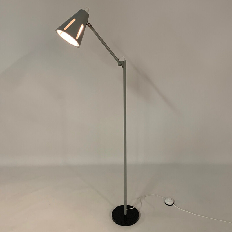 Vintage floor lamp Grey Sun Series Model 15 by H. Busquet for Hala, 1950s