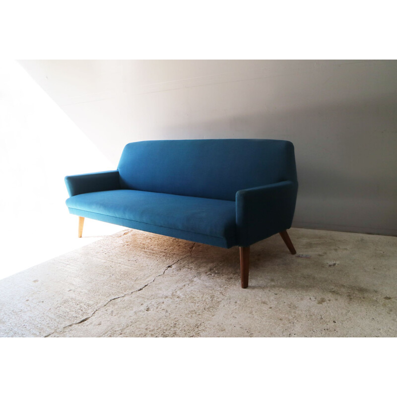 Vintage blue sofa by Dux, sweden 1960s