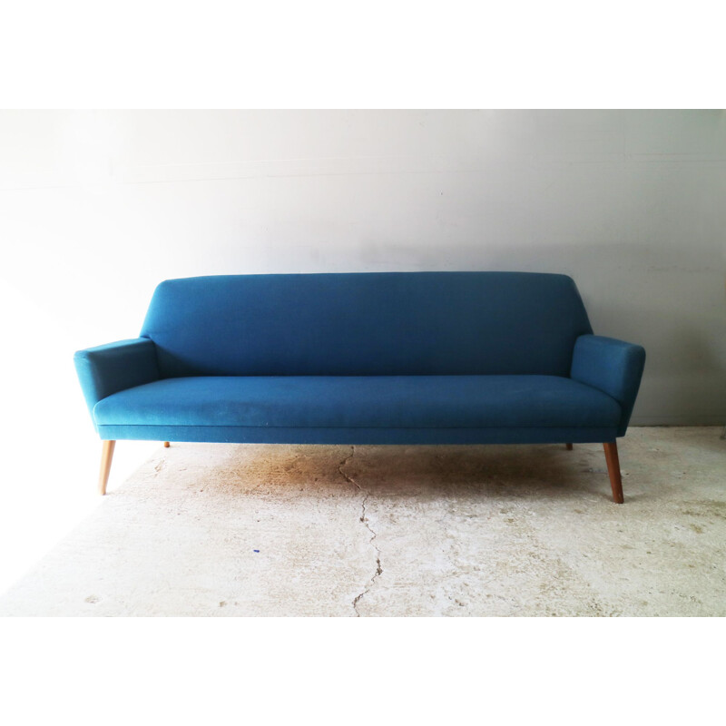 Vintage blue sofa by Dux, sweden 1960s