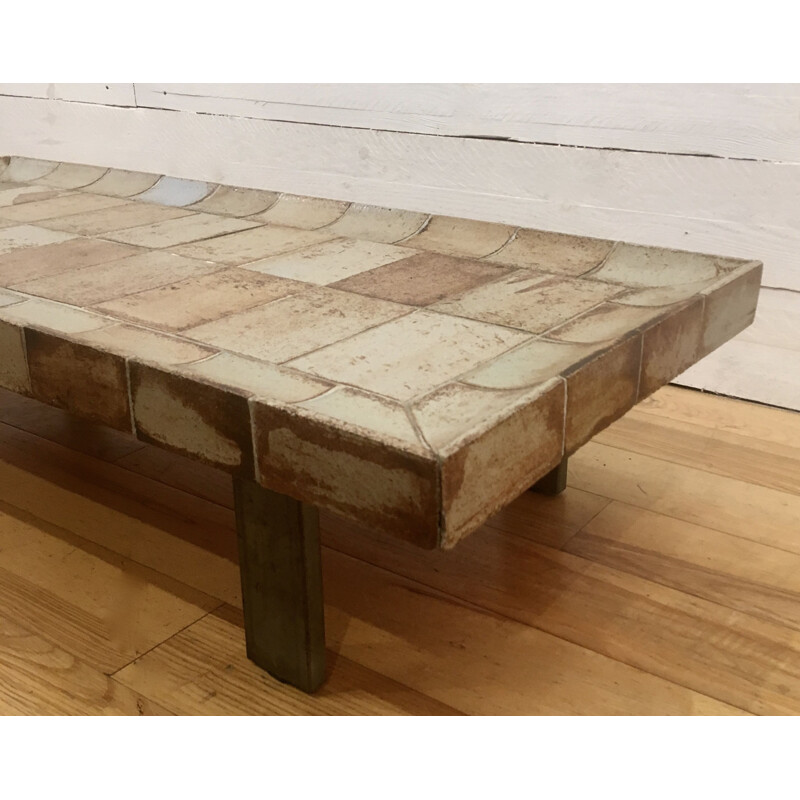 Rectangular coffee table by Roger Capron