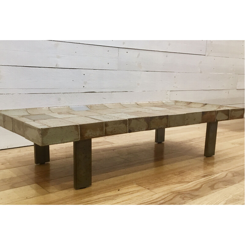 Rectangular coffee table by Roger Capron