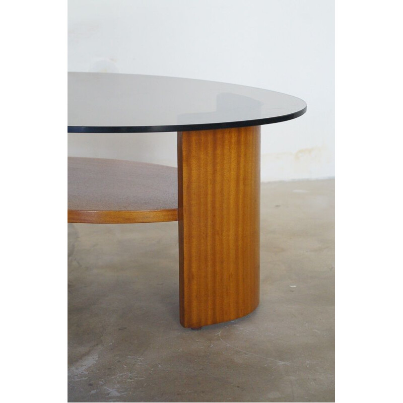 Vintage teak and glass coffee table