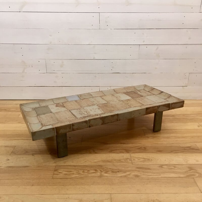 Rectangular coffee table by Roger Capron