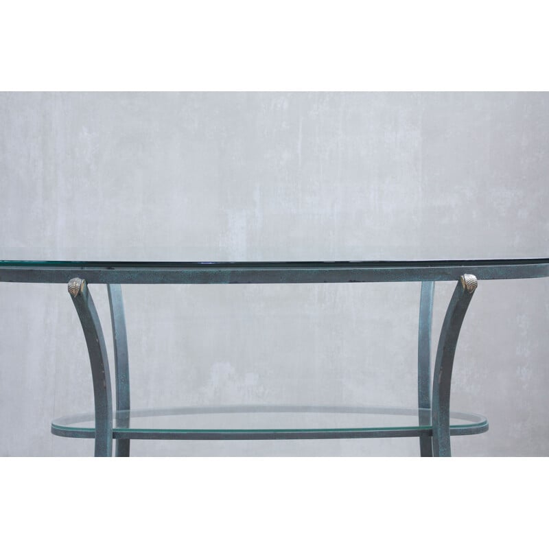 Vintage oval dining table by Pierre Vandel