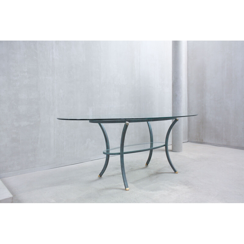 Vintage oval dining table by Pierre Vandel