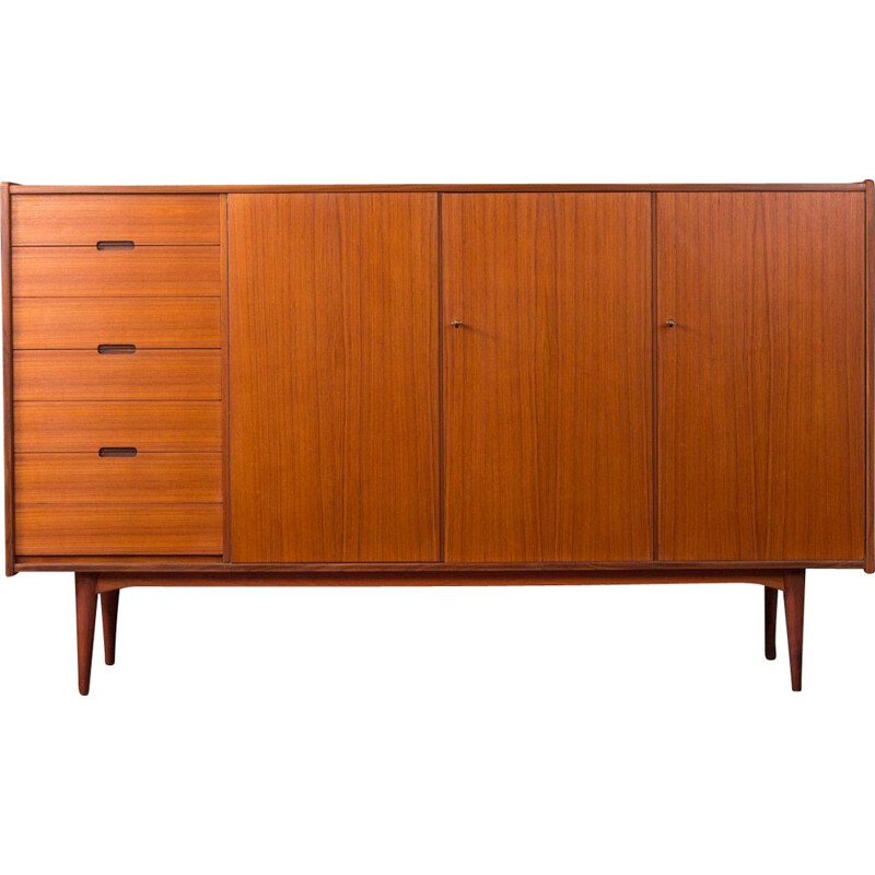 Vintage sideboard in teak veneer, Denmark, 1950s