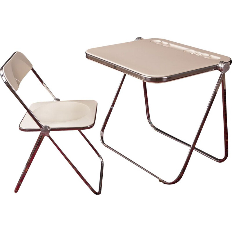 Set of desk and chair by Giancarlo Piretti for Castelli, 1968s
