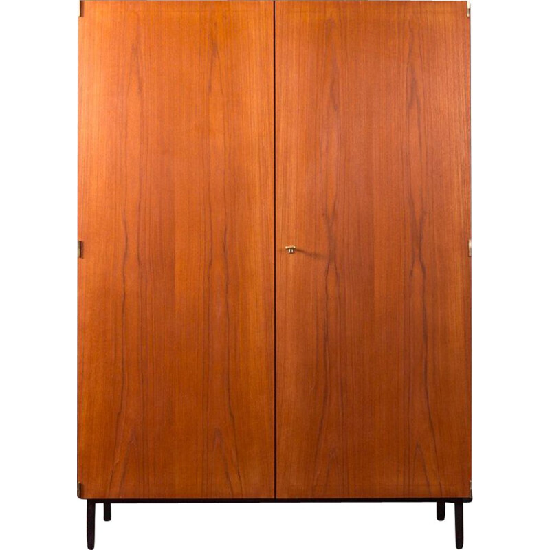 Vintage Scandinavian wardrobe in teak