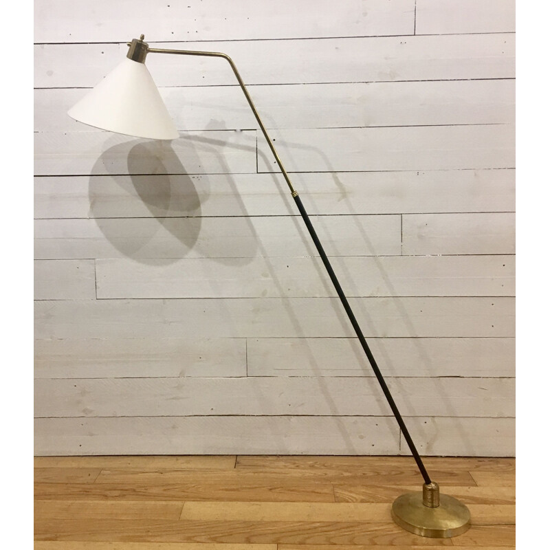 Vintage floor lamp "Lunel" with ball joint, France, 1950