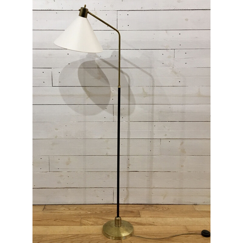 Vintage floor lamp "Lunel" with ball joint, France, 1950