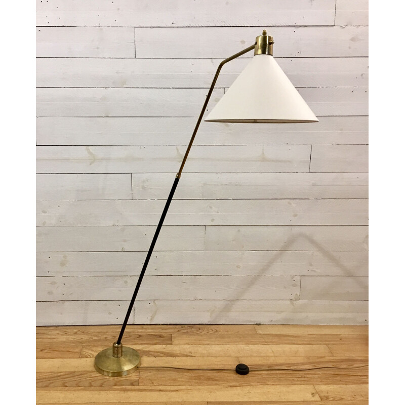 Vintage floor lamp "Lunel" with ball joint, France, 1950