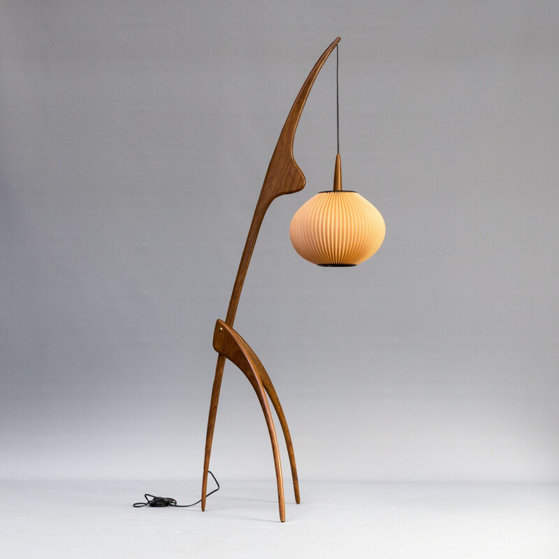 Lampadaire vintage "Praying Mantis" by Maison Rispal France,