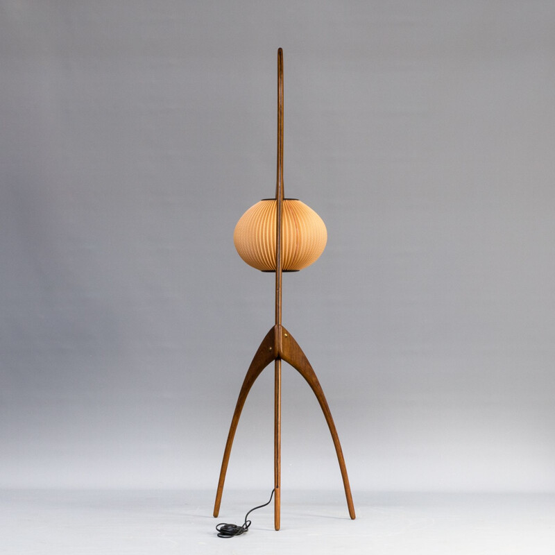 Vintage "Praying Mantis"  floor lamp by Maison Rispal France,