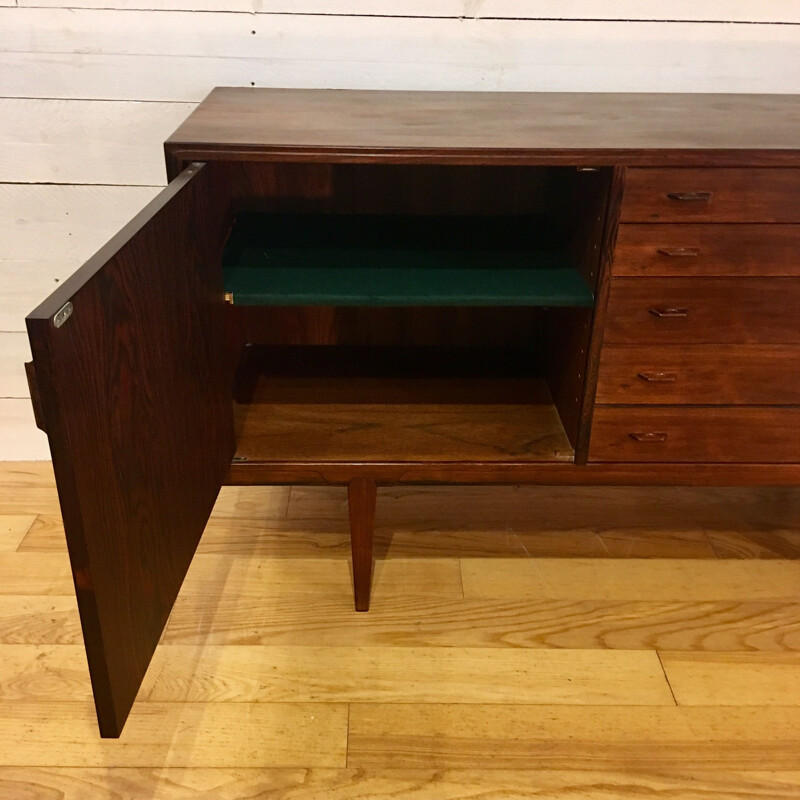 Vintage rosewood sideboard by Henry Rosengren Hansen for Brande Mobelindustri, Denmark, 1960s