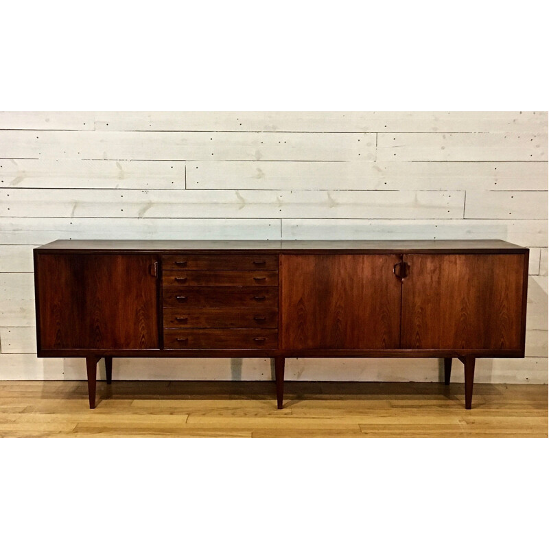 Vintage rosewood sideboard by Henry Rosengren Hansen for Brande Mobelindustri, Denmark, 1960s