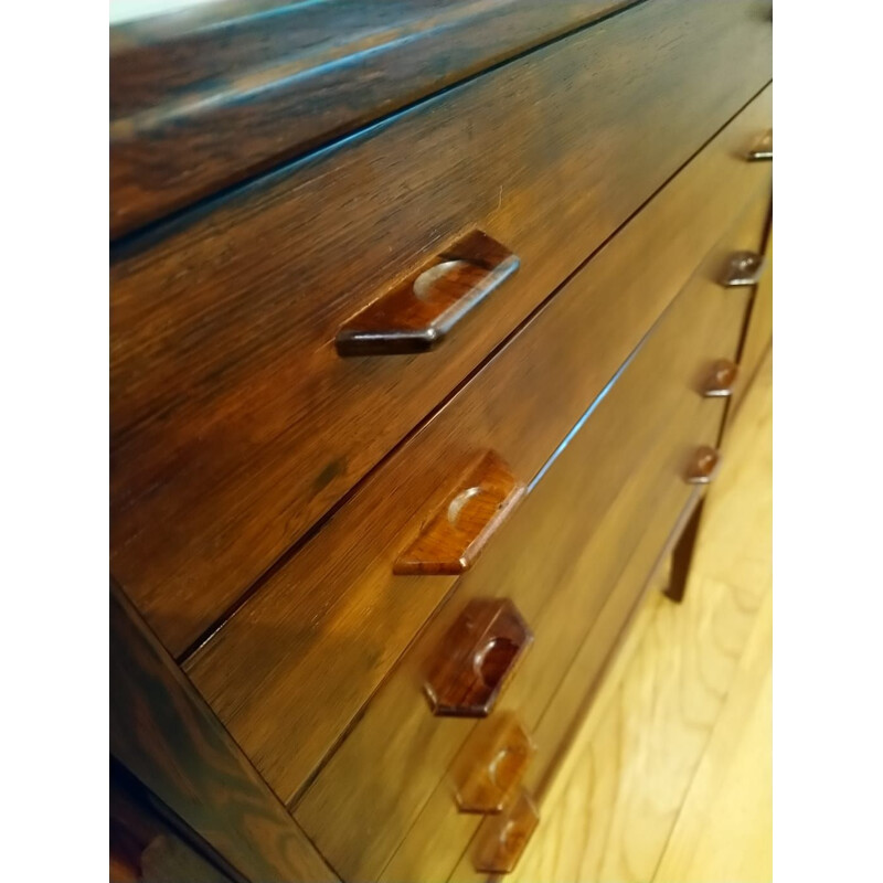 Vintage rosewood sideboard by Henry Rosengren Hansen for Brande Mobelindustri, Denmark, 1960s