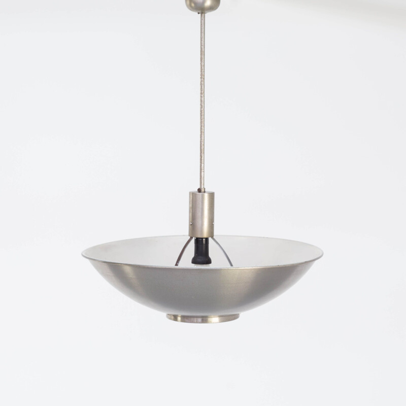 Vintage silver pendant light by Elmar Berkovich for Philips 1930s