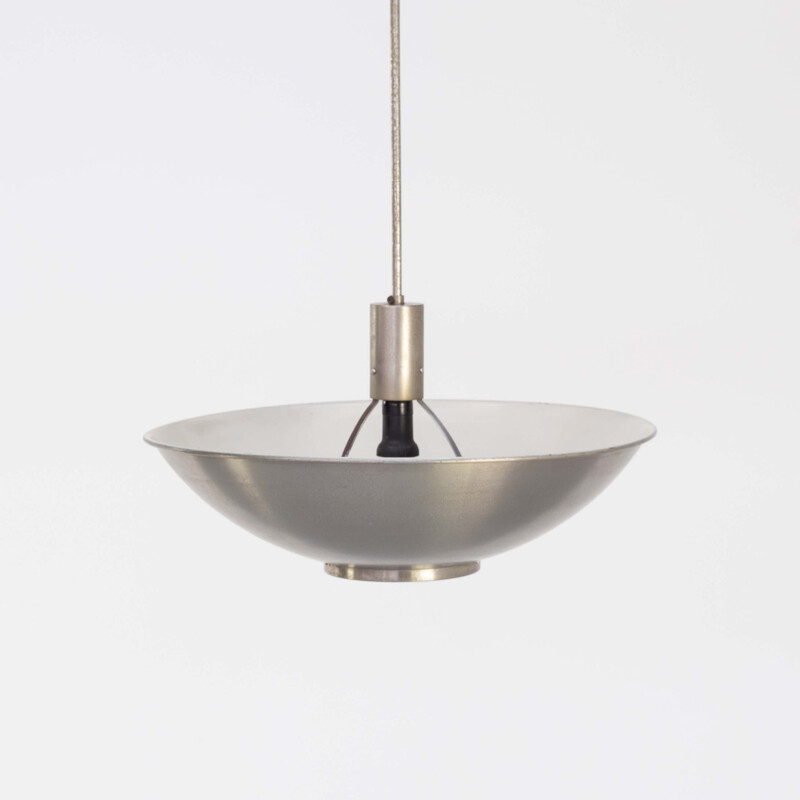 Vintage silver pendant light by Elmar Berkovich for Philips 1930s