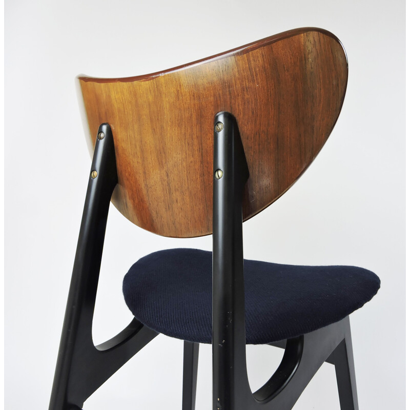 Ensemble de 6 chaises à repas vintage bleues marines par G-Plan, 1960