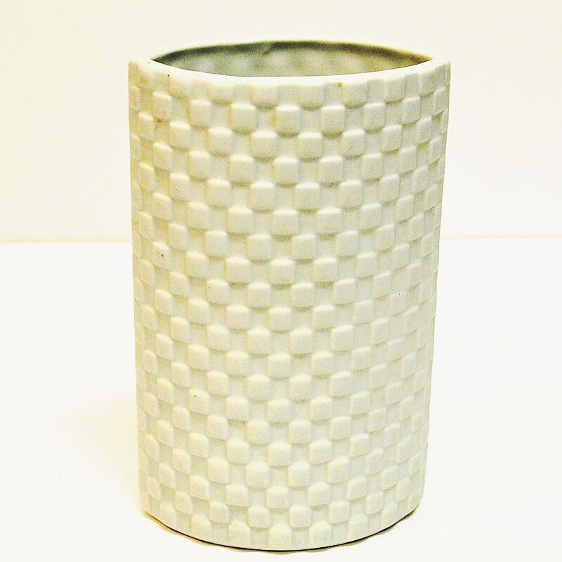 Ceramic arabia vintage vase "Harlequin" by Kaarina Aho, Finland 1960s