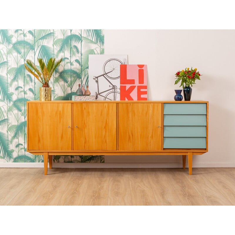 Vintage sideboard in formica and wood, Germany, 1950s