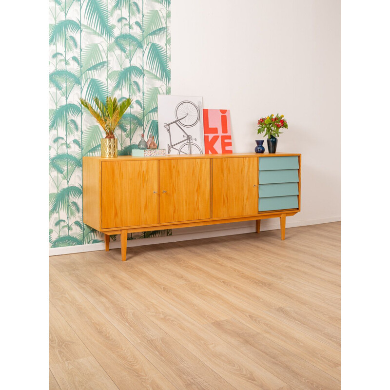 Vintage sideboard in formica and wood, Germany, 1950s