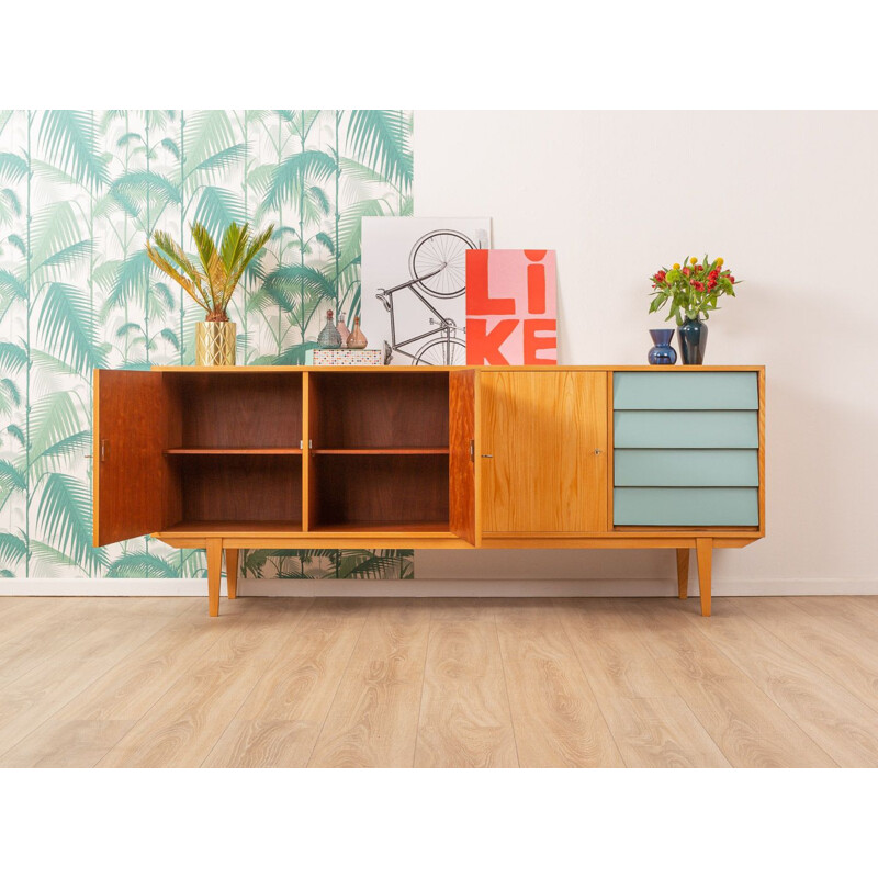 Vintage sideboard in formica and wood, Germany, 1950s