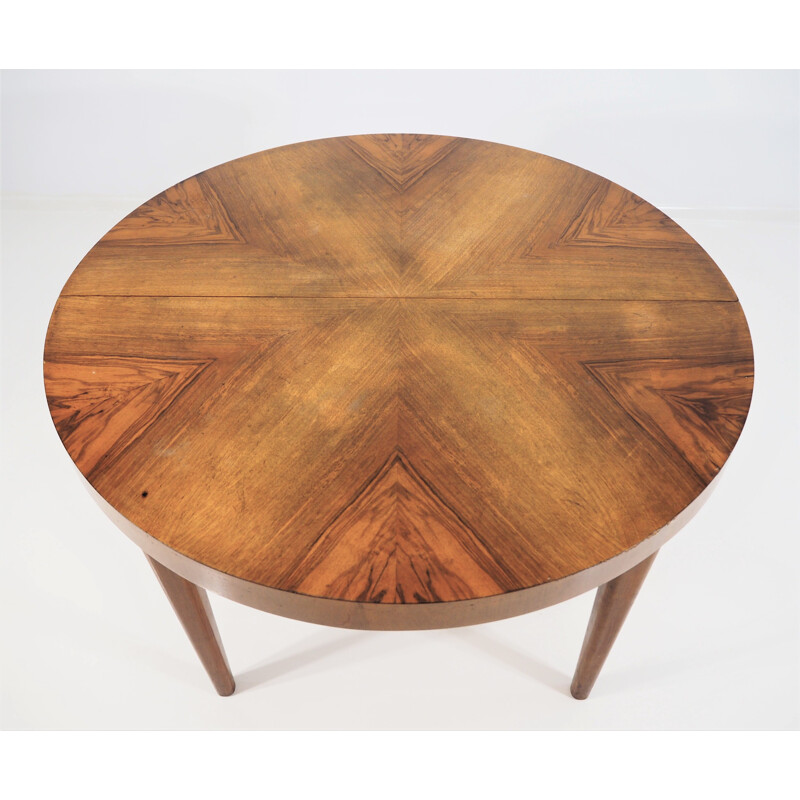 Vintage dining table with extension by Jindřich Halabala, for UP Zavoda, Czechoslovakia