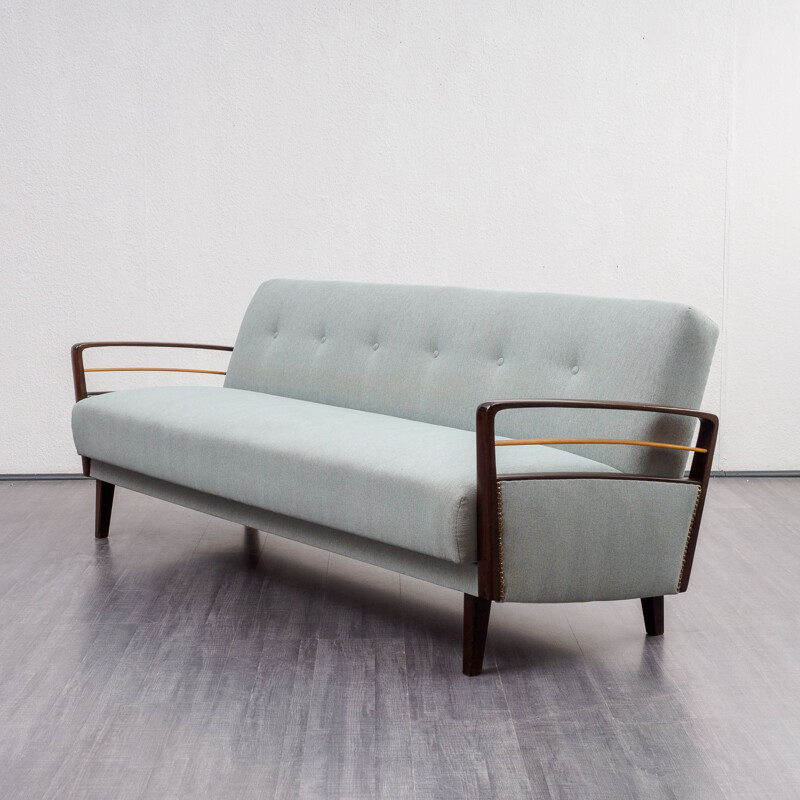 Vintage Sofa with pastel green fabric, 1960s