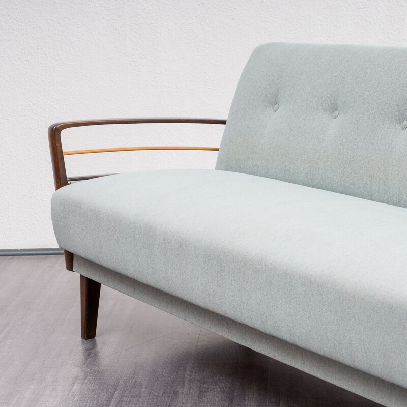 Vintage Sofa with pastel green fabric, 1960s