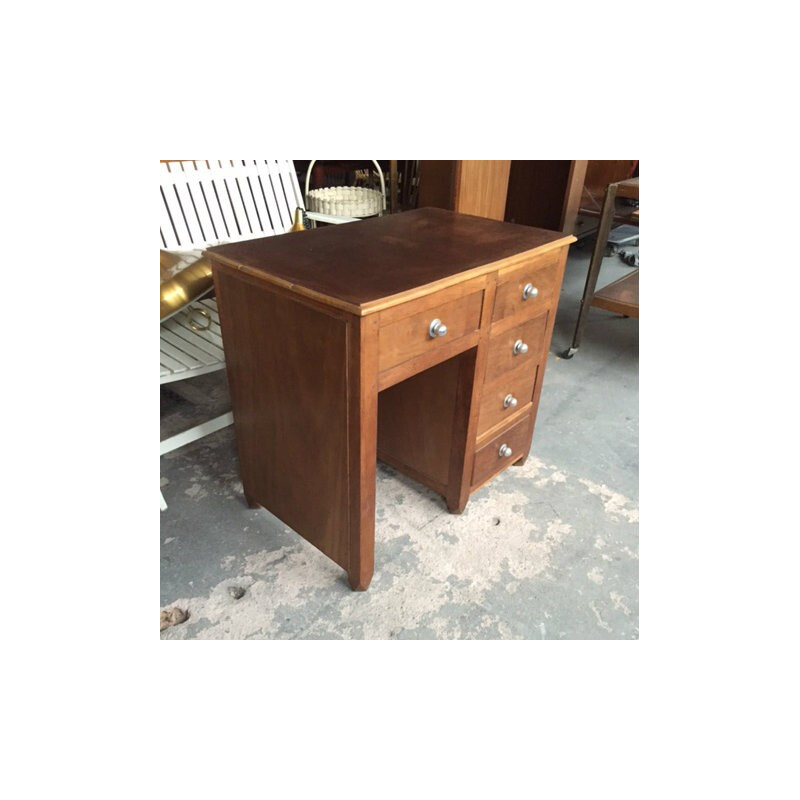 Vintage desk in oakwood veneer - 1950s