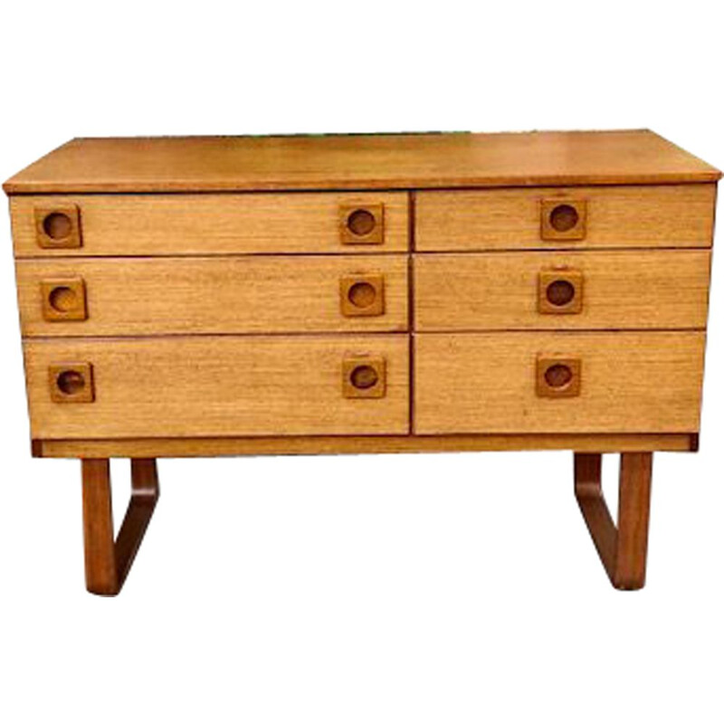 Vintage teak chest of drawers, 1960s