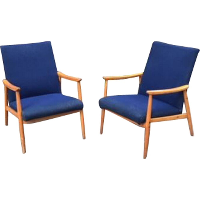 Paire de 2 fauteuils vintage scandinaves, 1960