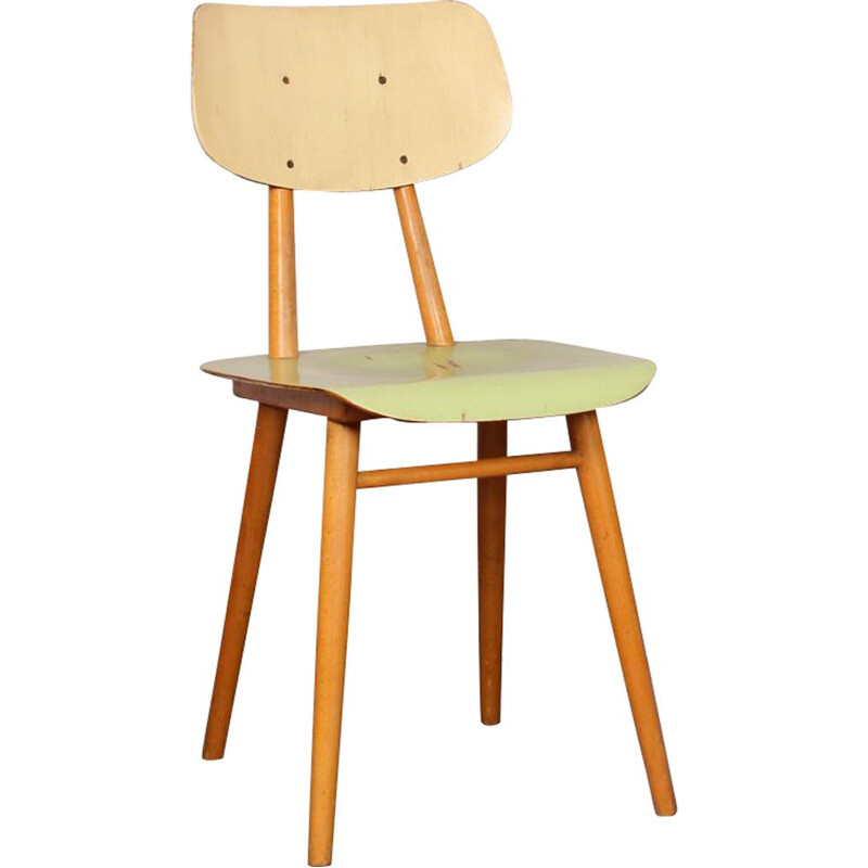 Vintage wooden chair by Ton, Czechoslovakia, 1960