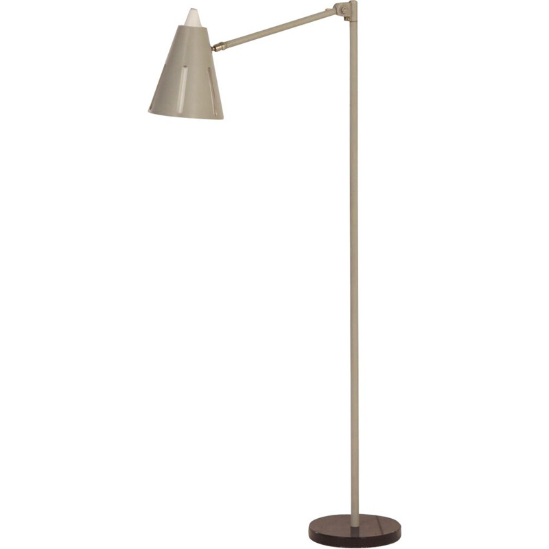 Vintage floor lamp Grey Sun Series Model 15 by H. Busquet for Hala, 1950s