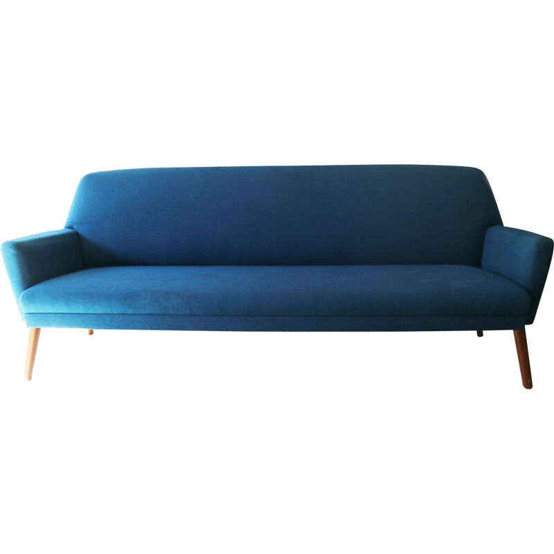 Vintage blue sofa by Dux, sweden 1960s