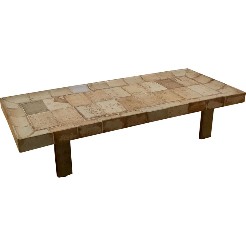 Rectangular coffee table by Roger Capron