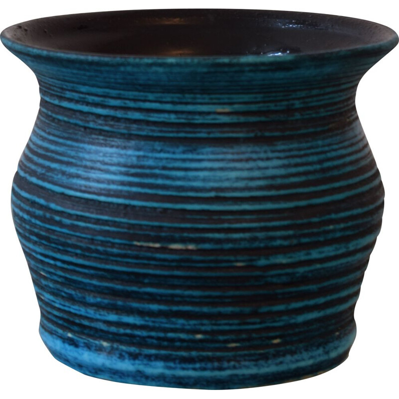 Vintage Accolay vase in blue sandstone
