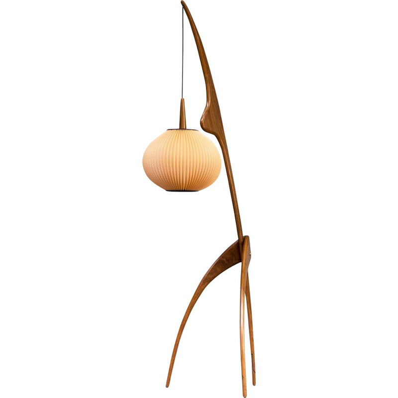 Vintage "Praying Mantis"  floor lamp by Maison Rispal France,