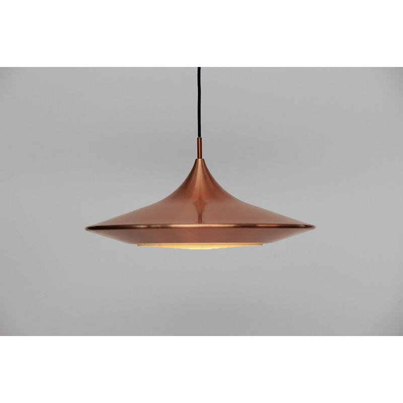 Vintage Pendant light Kuli by Ejnar B. Mielby for Lyfa, Denmark 1974