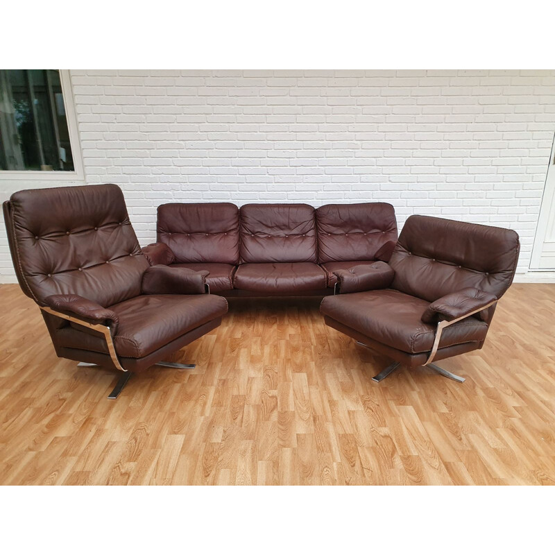 Vintage Sofa set by Arne Norell, Sweden 1970s