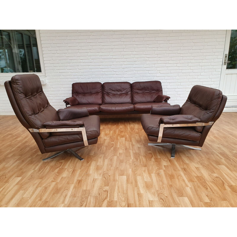 Vintage Sofa set by Arne Norell, Sweden 1970s